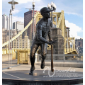 Garden Decoration Popular Designs Bronze Sculpture Baseball Player